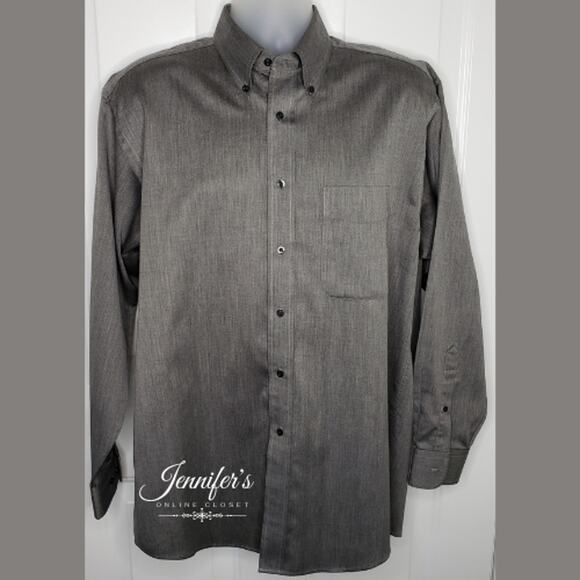 3/$25 Jos. A. Bank Men's Gray Button-Down Long Sleeve Shirt - Picture 2 of 13